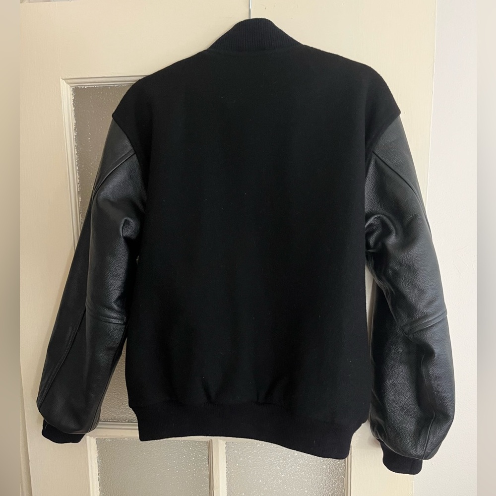 Port Authority Wool and Leather Letterman Bomber Jacket - Picture 14 of 14